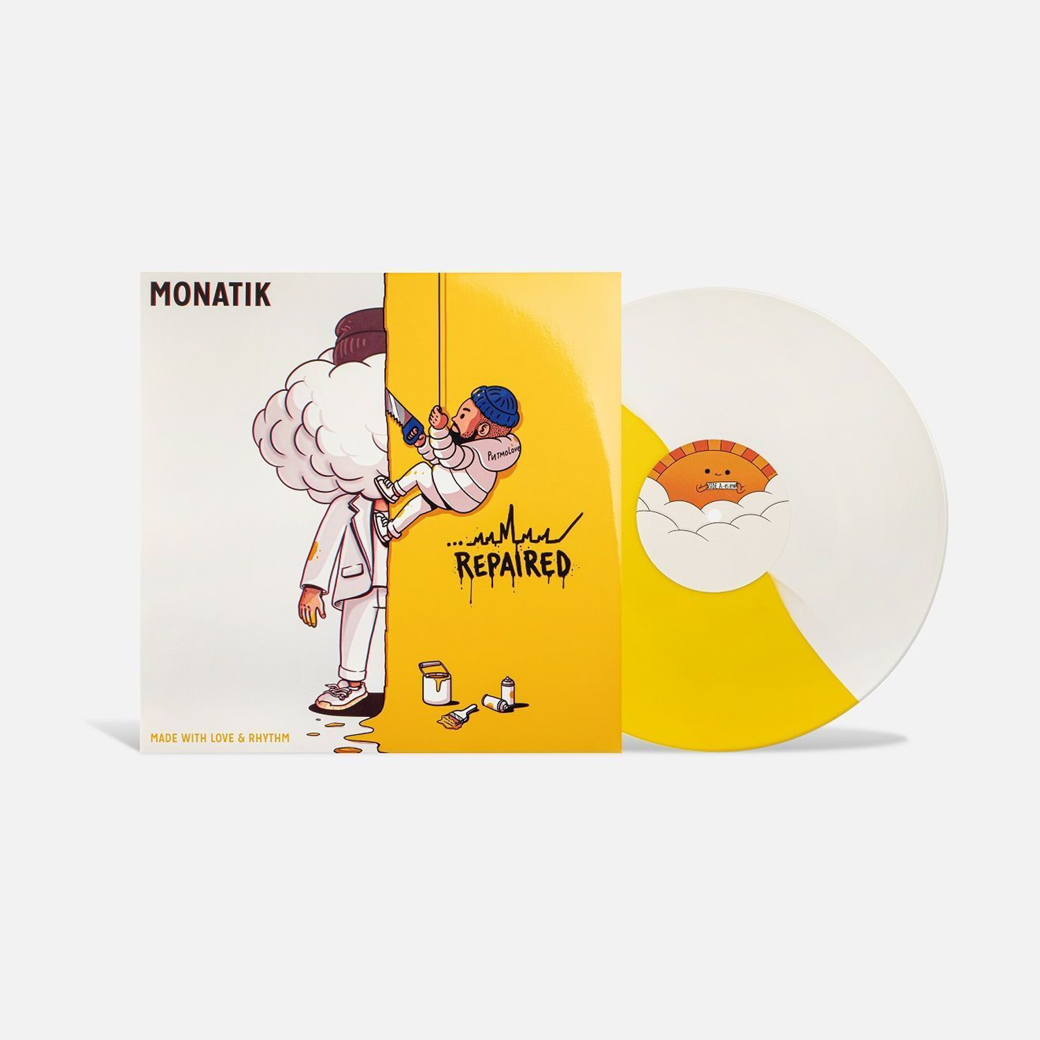 Вінілова платівка LP: Monatik &mdash; Repaired [White & Yellow Split Vinyl]
