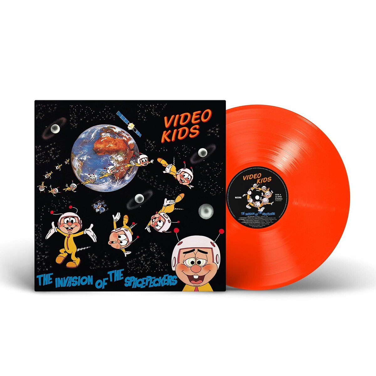 Виниловые пластинки LP: Video Kids — «The Invasion Of The Spacepeckers» (1984/2023) [Limited Orange Vinyl]
