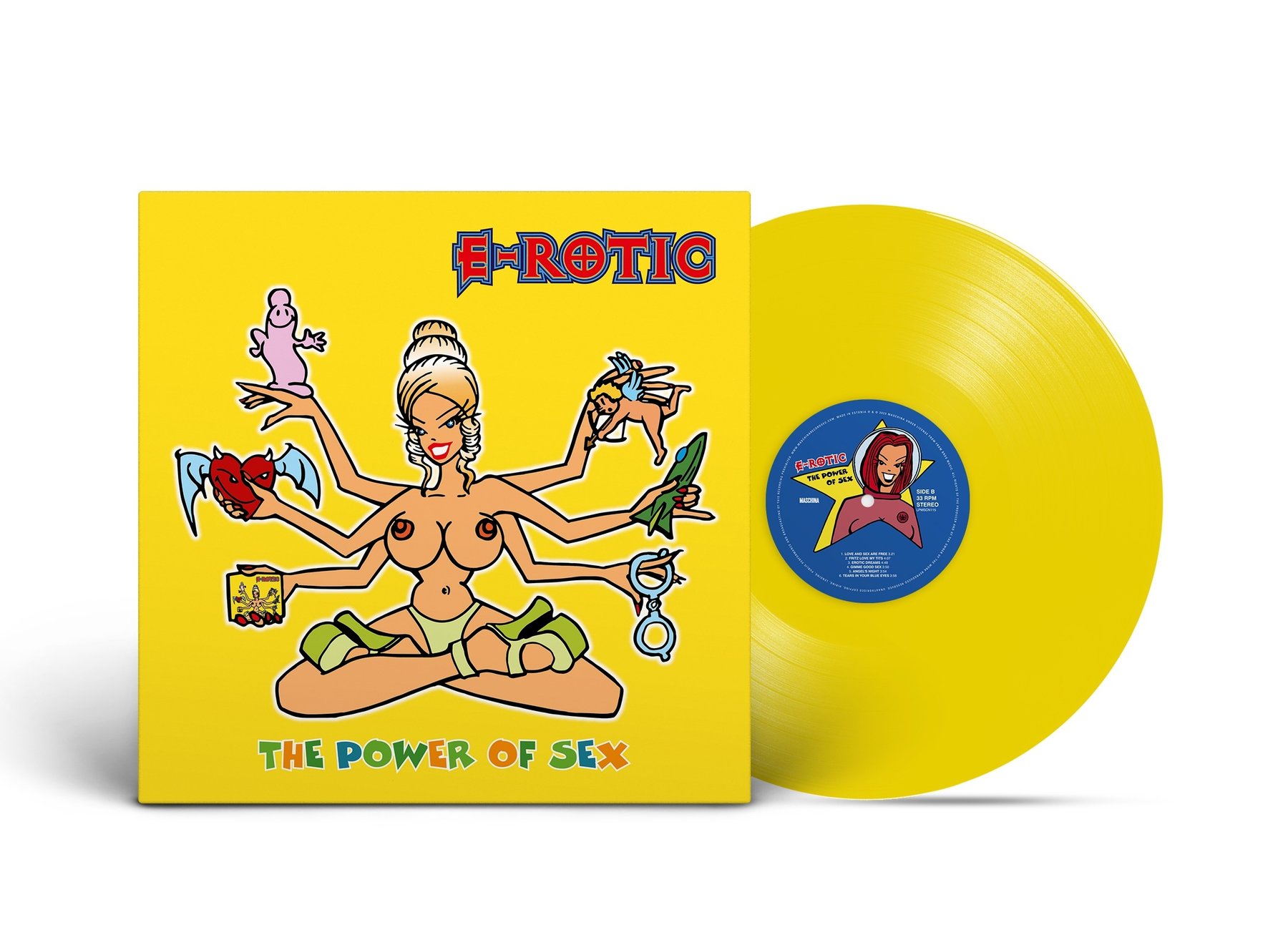 Виниловая пластинка LP: E-Rotic — «The Power Of Sex» (1996/2023) [Limited Yellow Vinyl]